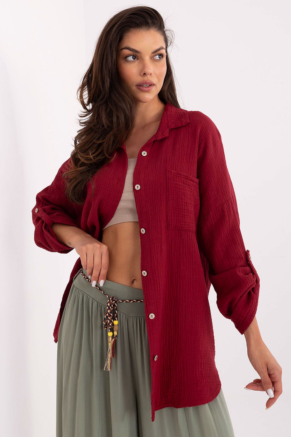  Camicia a manica lunga  model 215559 Italy Moda 