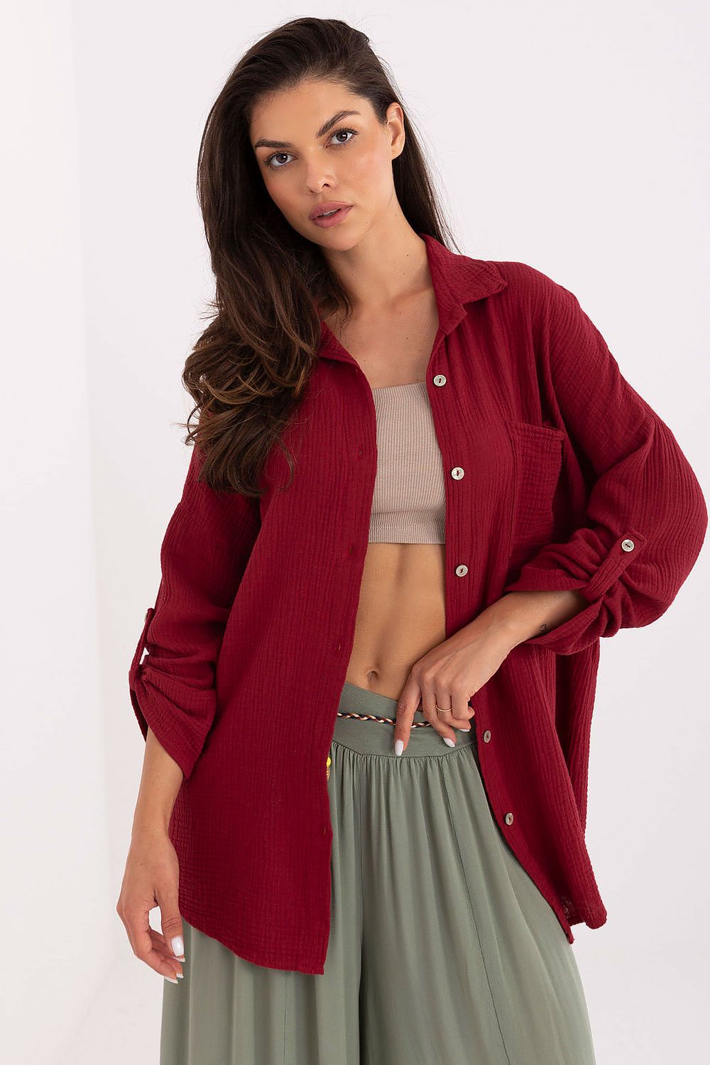  Camicia a manica lunga  model 215559 Italy Moda 